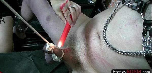  FrenzyBDSM Mature Penis and Man Nipples Torture